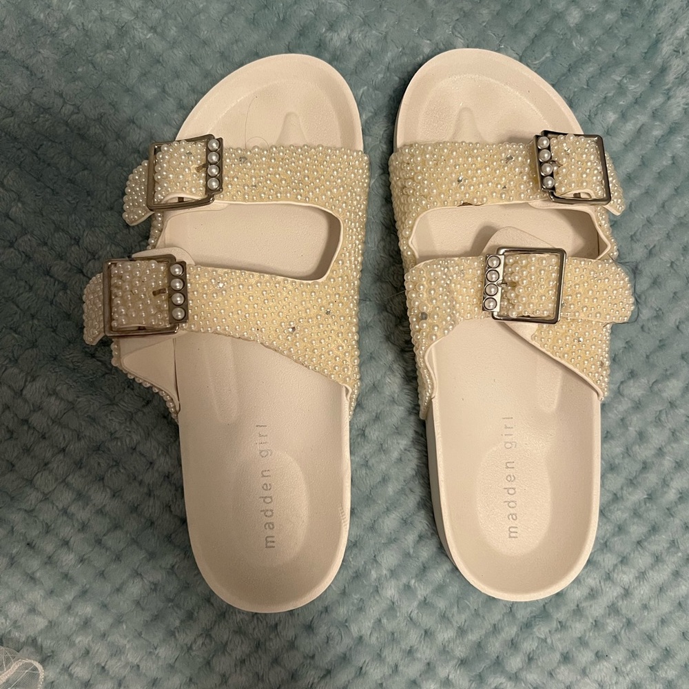 Madden Girl Pearl and Rhinestone Shoes